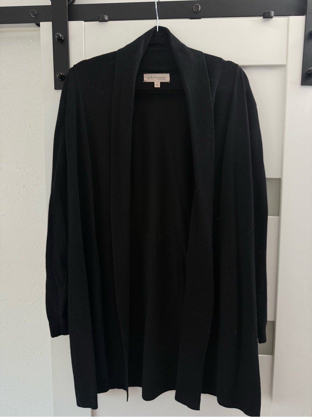 Philosophy Black Long Cardigan